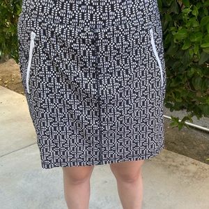 Black and White Patterned Skort